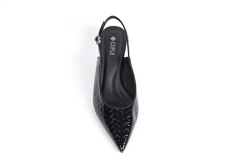 Cuple Sling back Snake print Pumps