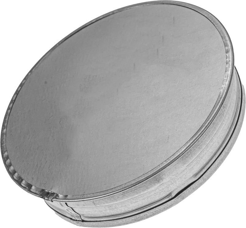 Vent Systems 4 Inch Galvanized Steel Tee Cap HeavyDuty HVAC End Plug for Dryer Ducts Exhaust Pipes and Round Metal Vents Indoor and Outdoor Use Closure Fitting for HVAC Systems