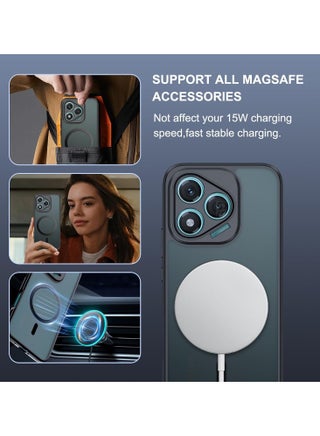 for Honor 400 Lite Case, Upgraded Full Camera Protection, Compatible with Mag-safe, Slim Translucent Matte Back Soft Bumper Phone Cover for Honor 400 Lite (Black) - view 5