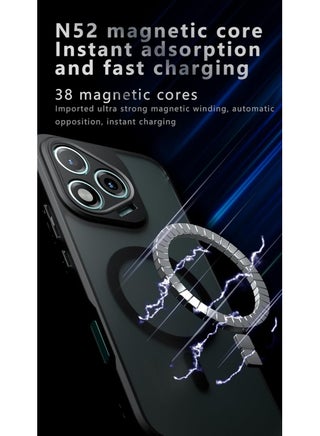 for Honor 400 Lite Case, Upgraded Full Camera Protection, Compatible with Mag-safe, Slim Translucent Matte Back Soft Bumper Phone Cover for Honor 400 Lite (Black) - view 2