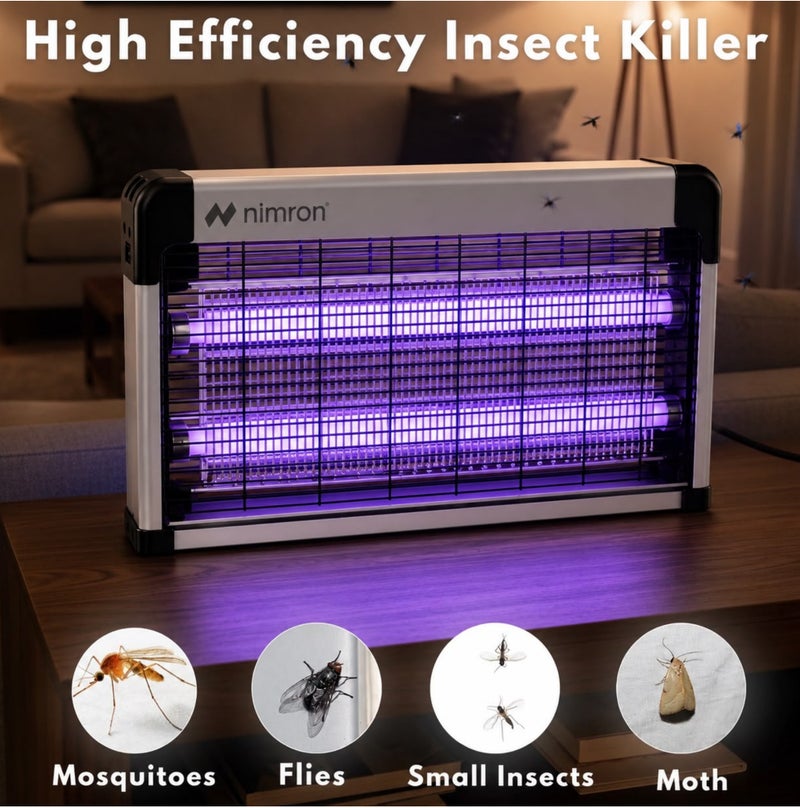 nimron 30W Electric Insect Killer UV Lamp | Professional Mosquito & Fly Killer Machine | High Voltage Bug Zapper with Safety Grid | Indoor Pest Control for Home, Office, Restaurant & Warehouse | NR800-IK - Image 4
