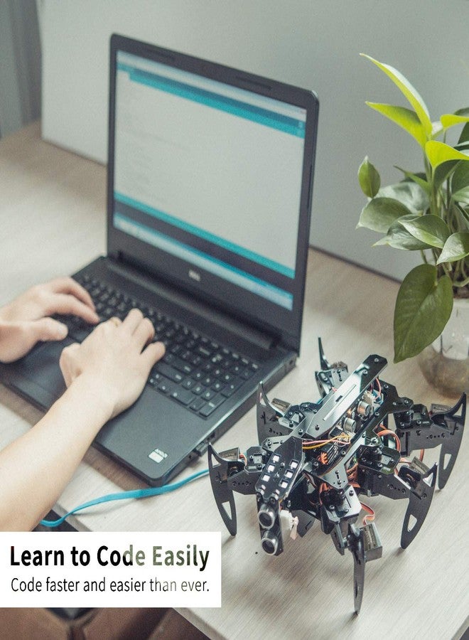 Adeept Hexapod Spider Robot Kit Compatible with Arduino IDE, Spider Walking Crawling Robot, Self-stabilizing Based on MPU6050 Gyro Sensor, STEAM Robotics Kit with PDF Manual - Image 2