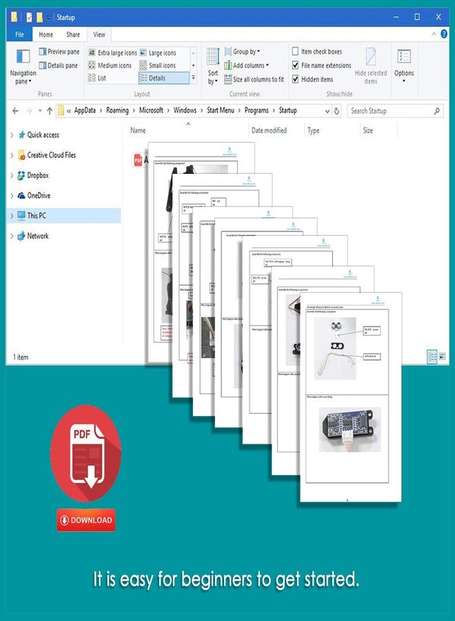 Adeept Hexapod Spider Robot Kit Compatible with Arduino IDE, Spider Walking Crawling Robot, Self-stabilizing Based on MPU6050 Gyro Sensor, STEAM Robotics Kit with PDF Manual - Image 4
