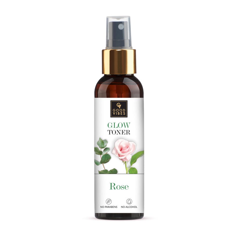 Good Vibes Rose Glow Face Toner Spray | Balances pH | Minimize Pores | Refreshing & Hydrating Facial Mist | Paraben & Alcohol Free | 4.06 Fl Oz/120ml - Image 1