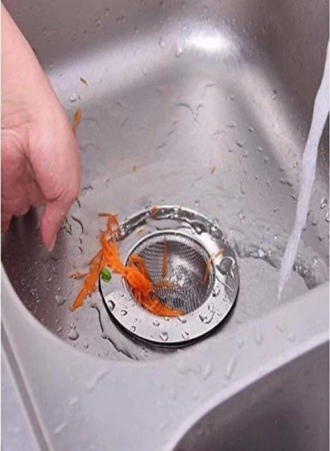 PuthaK Kitchen Sink Stainless Steel Push Down Strainer (11 cm Set of 1) - Image 2