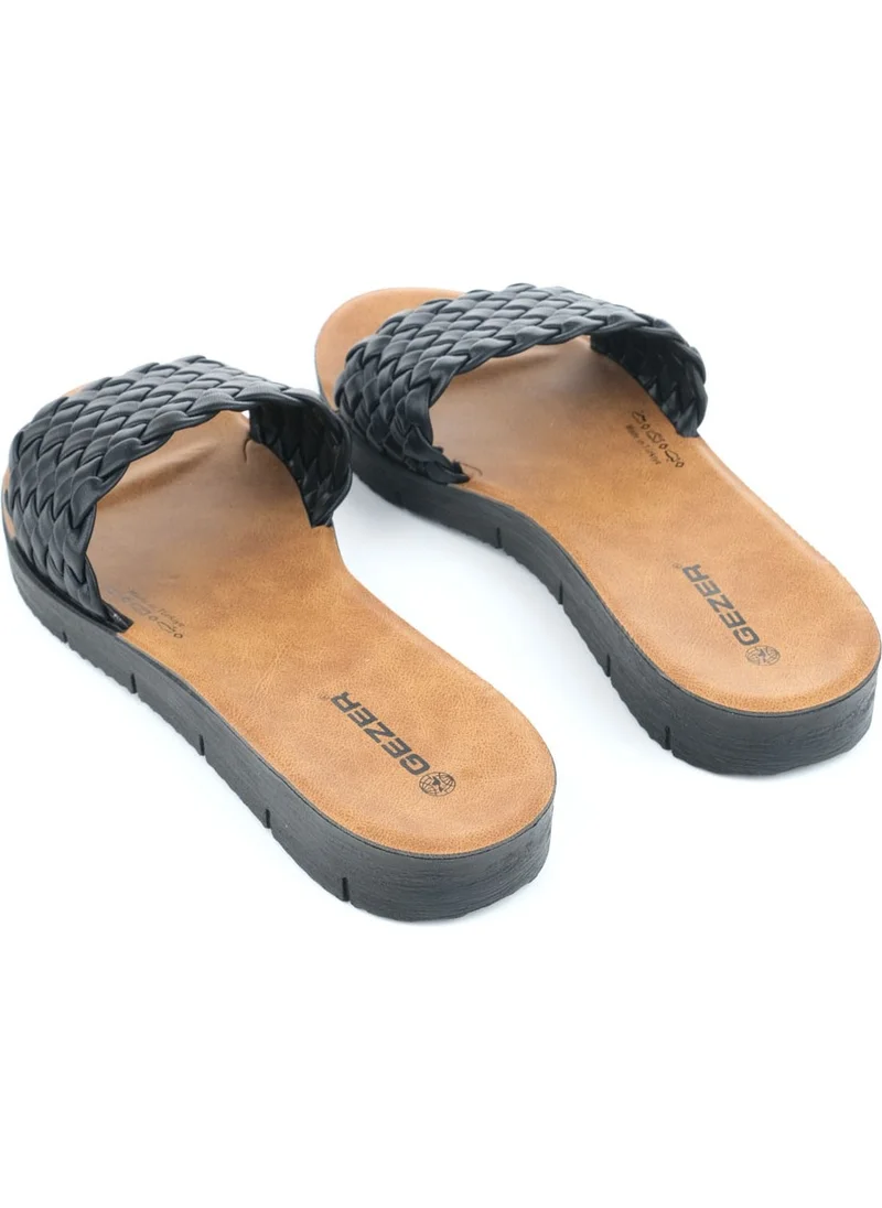 Gezer Summer Faux Leather Women's Slippers