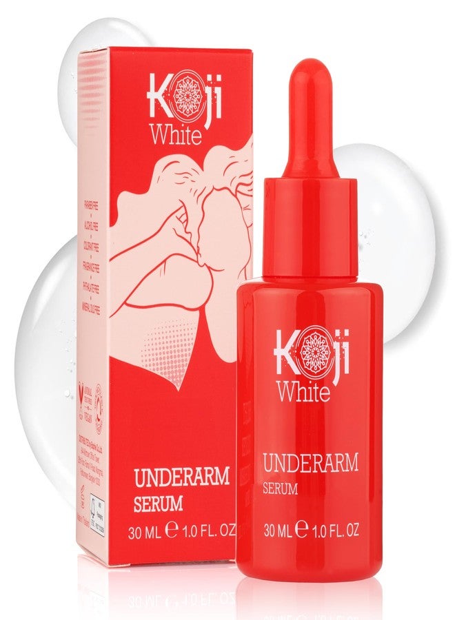 Koji White Underarm Serum for Armpit, Elbows, Knees, Private Areas - Hydrating with Kojic Acid, Niacinamide, Tranexamic Acid, Paraben-Free, Vegan, 1 Fl Oz - Image 1