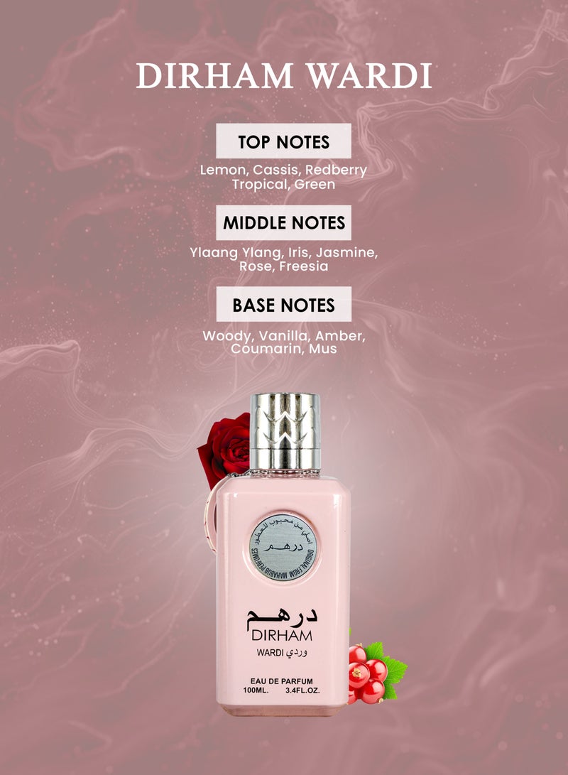 محبوب للعطور عطر درهم وردي 100 مل من محبوب للعطور - Image 2
