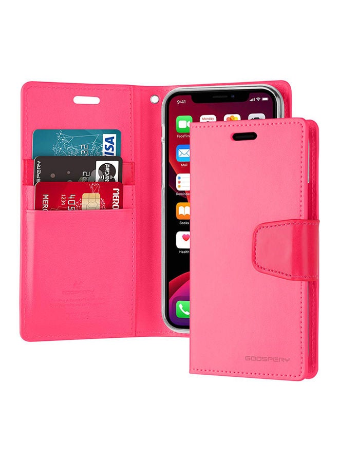 NIBEMINENT Leather Protective Case Cover For iPhone 11 Pro Max Fuchsia - Image 1