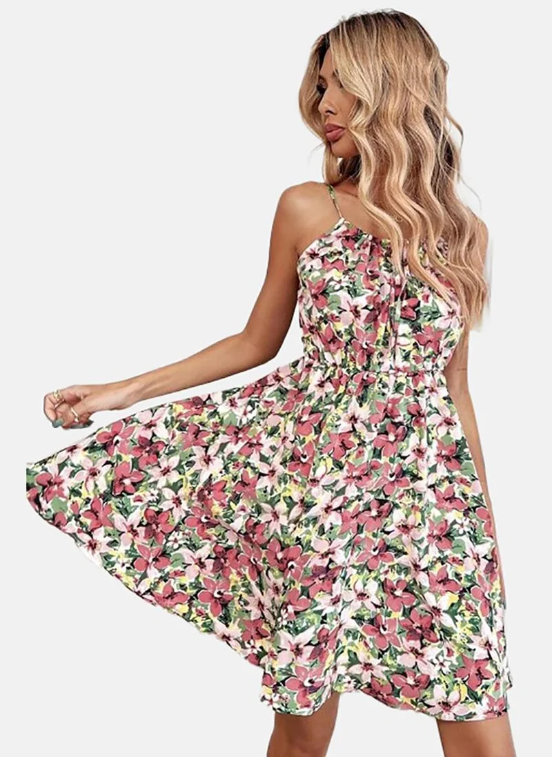 يونيكي Women Floral Printed Shoulder Straps Fit & Flare Dress