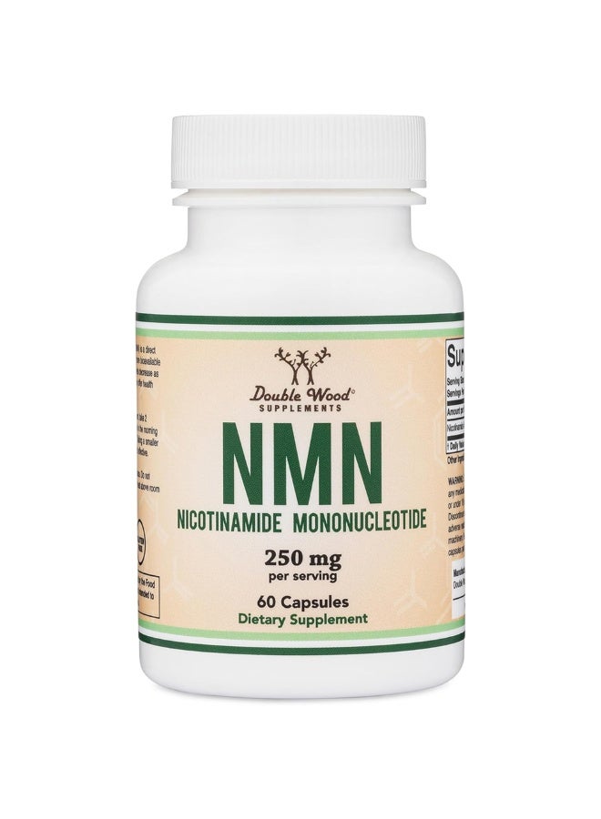 Double Wood Supplements NMN (Nicotinamide Mononucleotide) 250mg, 60 Capsules - 30 Servings Double Wood Supplements - Image 1