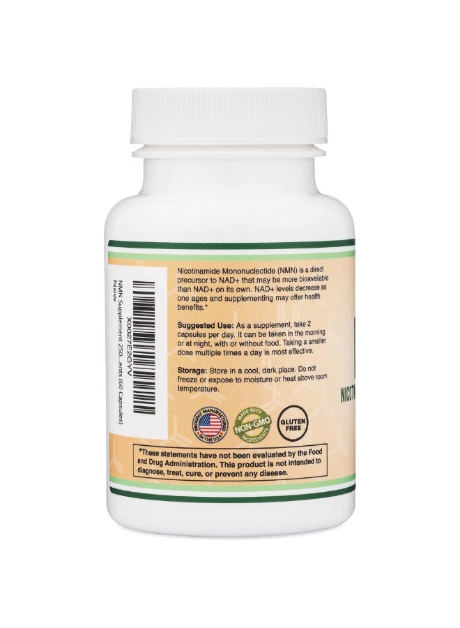 Double Wood Supplements NMN (Nicotinamide Mononucleotide) 250mg, 60 Capsules - 30 Servings Double Wood Supplements - Image 3