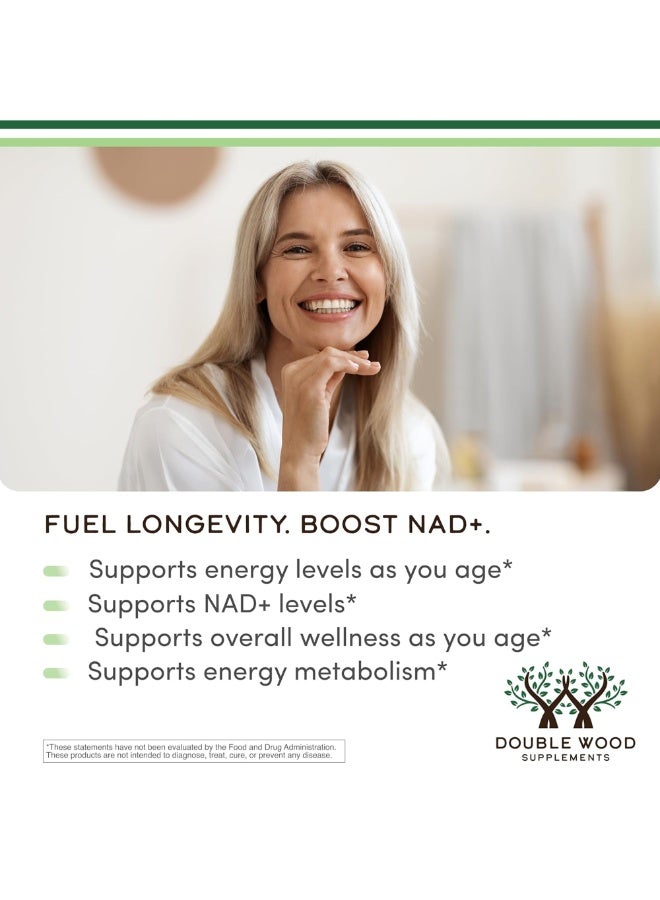 Double Wood Supplements NMN (Nicotinamide Mononucleotide) 250mg, 60 Capsules - 30 Servings Double Wood Supplements - Image 5