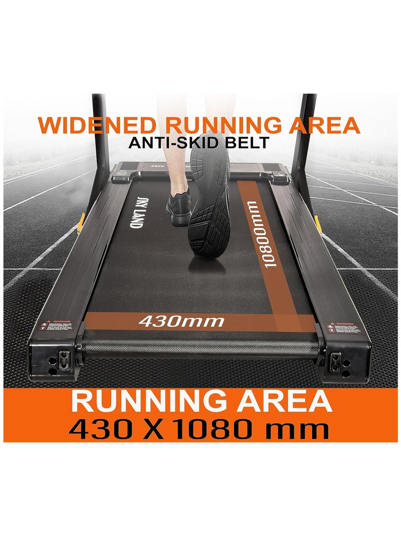 Foldable 3-in-1 Under Desk Treadmill | 2.5HP Quiet Running Machine for Home with Shock Absorption, LED Display & Device Holder | Supports 110kg User Weight | Walking pad For Home Gym & Office Use EM-1296