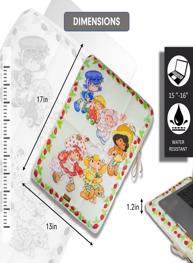 سونيكس × ستروبيري شورت كيك | جراب كمبيوتر محمول منتفخ | 15-16 بوصة، جراب كمبيوتر محمول مبطن، جراب كمبيوتر | بيري بيستيز - Image 3