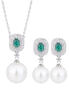 Al Aoyama Copper gold-plated inlaid simulation color treasure pearl simple pearl set  - Image 1