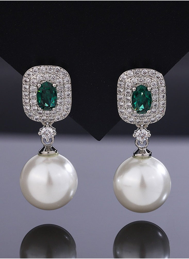 Al Aoyama - Copper gold-plated inlaid simulation color treasure pearl simple pearl set - Image 1