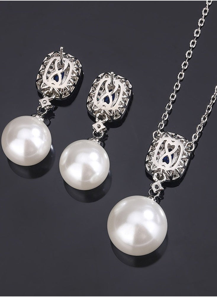 Al Aoyama - Copper gold-plated inlaid simulation color treasure pearl simple pearl set - Image 1