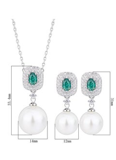 Al Aoyama Copper gold-plated inlaid simulation color treasure pearl simple pearl set  - Image 5