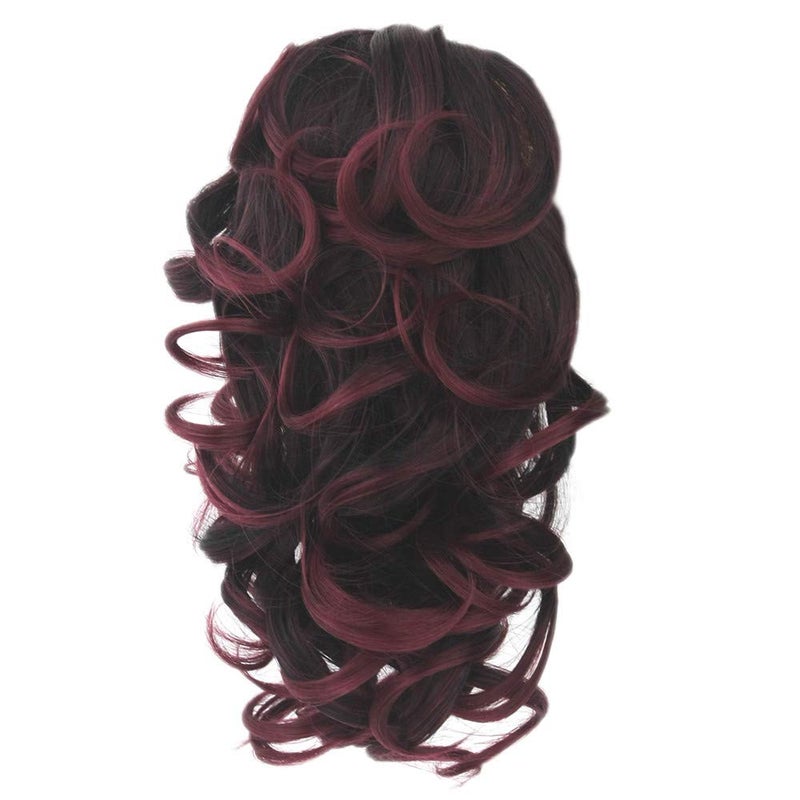 Flonding 12 Womens Ponytail Short Curly Claw Clip in Pony Tail Hair Piece Wavy Extension Wig Hairpiece Jaw Clip Hair Extensions 1T118