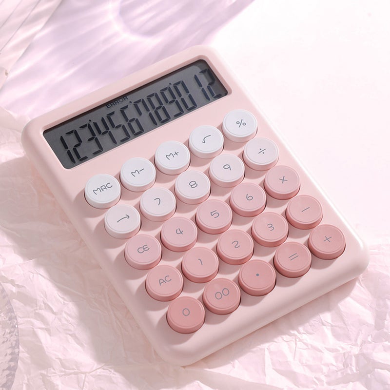 Desktop Calculator: 12-Digit Large LCD Screen - Quiet Operation Gradient Design for Office, Accounting, Student Workspace - Image 2