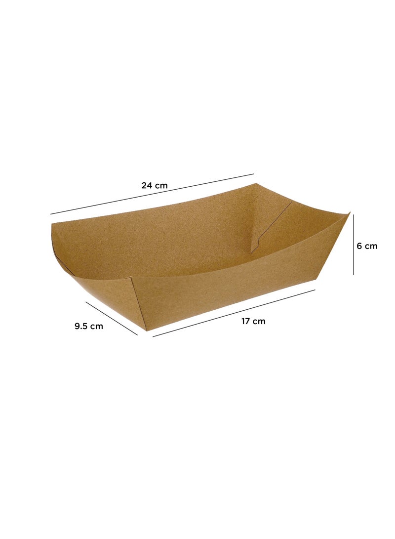 AY CABRON Ay Cabron™ Brown Disposable Paper Food Tray 1.5Kg (3 lb)  - Image 2