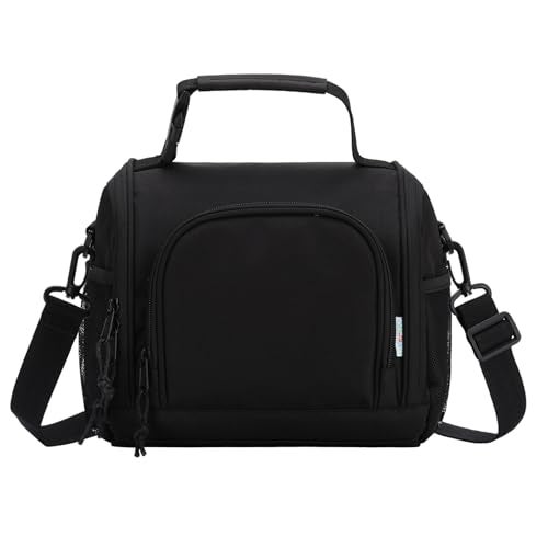 VASCHY Lunch Bag for Men Reusable Insulated Large Lunch Box Container Cooler Bag for AdultsWomenKids for WorkSchoolPicnic Black - Image 1