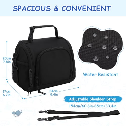 VASCHY Lunch Bag for Men Reusable Insulated Large Lunch Box Container Cooler Bag for AdultsWomenKids for WorkSchoolPicnic Black - Image 3