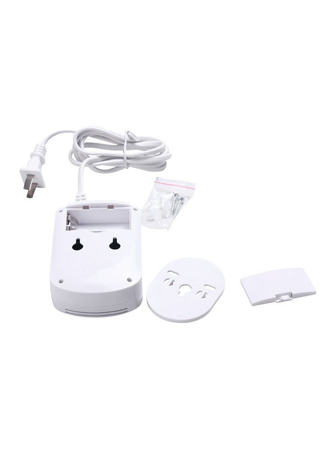 NIBEMINENT Plug-In Combustible Gas Detector Alarm Sensor with Voice Warning and 9-Volt Battery Backup white 0.202kg - Image 2