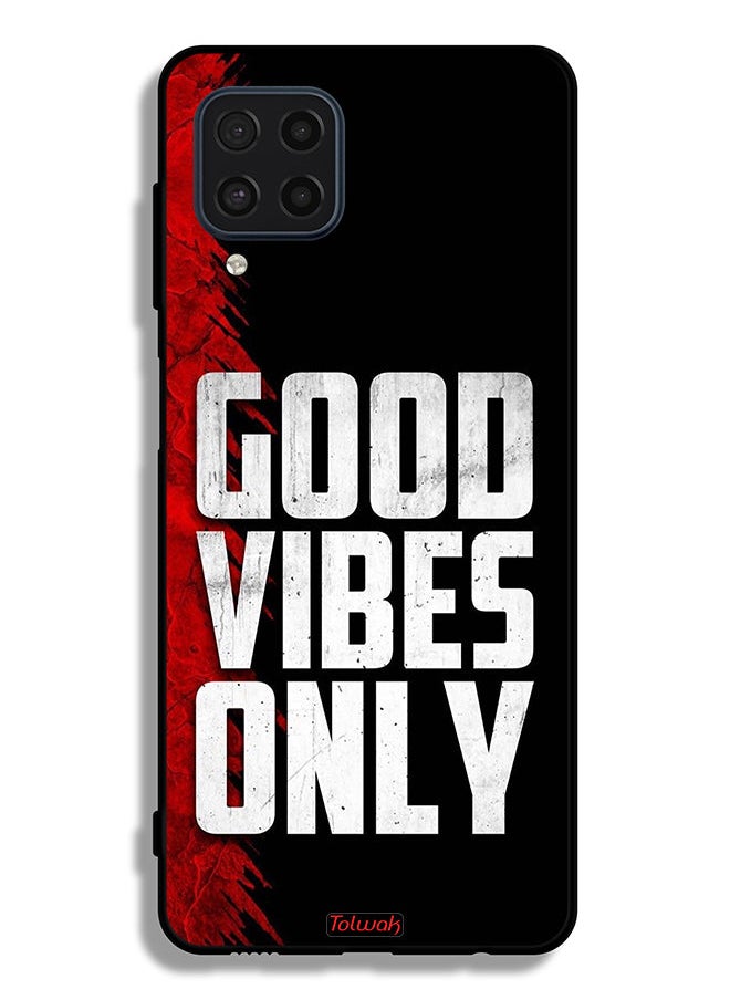 Tolwak - Samsung Galaxy M32 4G Protective Case Cover Good Vibes Only - Image 1
