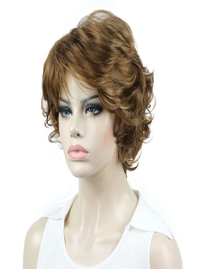 Aimole Short Curly Wigs Women's Synthetic Wig With Layered Bangs(V6) - Image 4