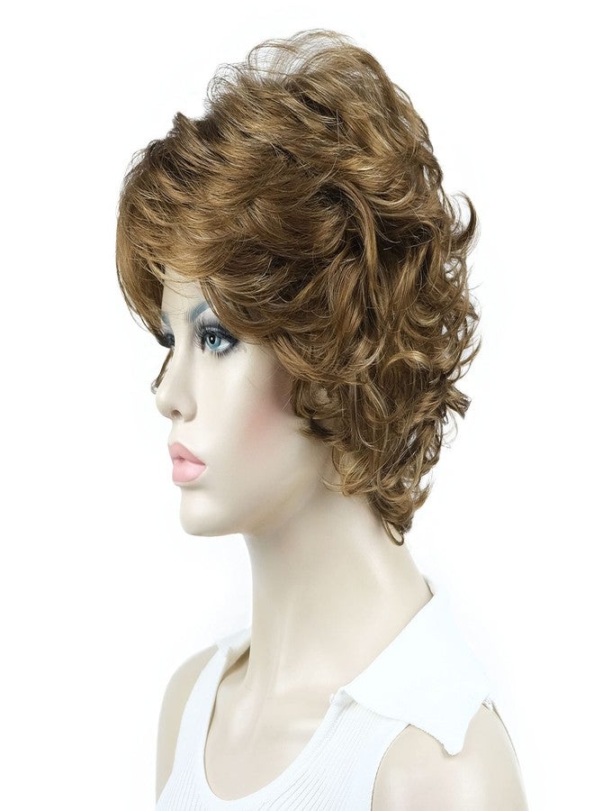 Aimole Short Curly Wigs Women's Synthetic Wig With Layered Bangs(V6) - Image 5