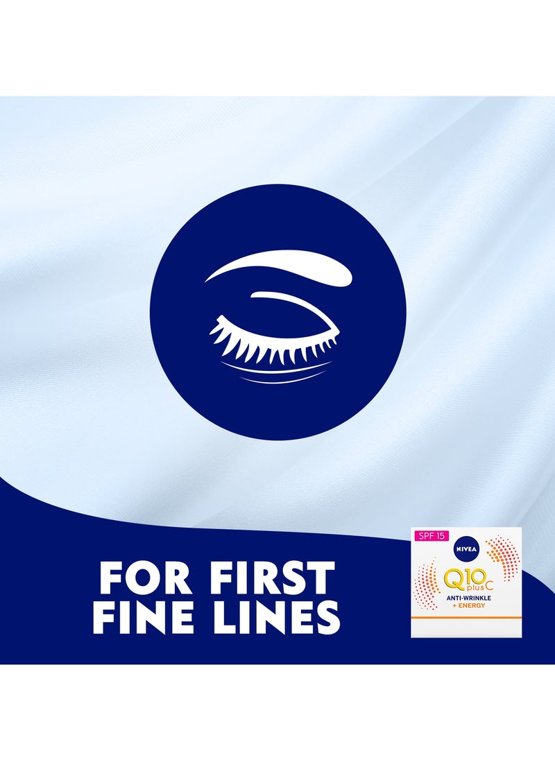 Nivea - Face Cream Day Moisturizer Q10 Plus C Anti-Wrinkle And  Energy Vitamin C Pack of 2 - Image 1