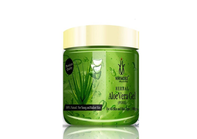WAYMORE Pure Aloe Vera Green Gel for Skin and Hair Multipurpose Beauty Gel for Acne Sunburn Treatment Hydrates Hair and Skin 300gm Pack of 3100gm each - Image 2