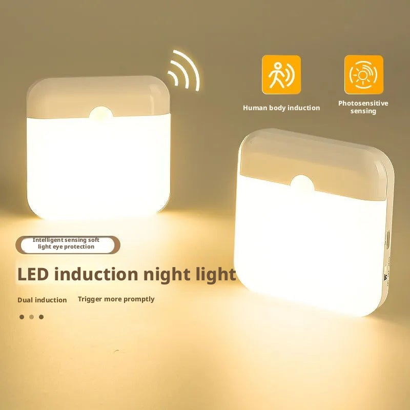Square Smart Night Light with Motion Sensor and Magnetic Charging - Image 2
