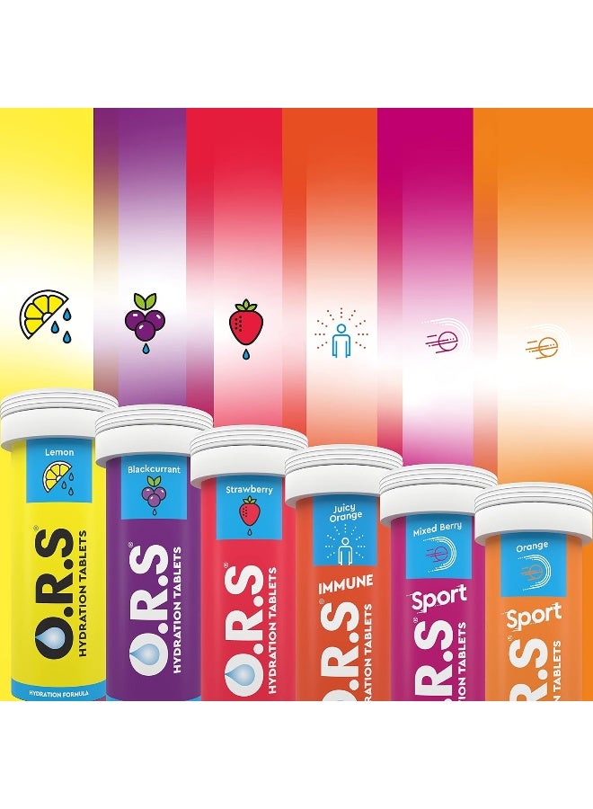 O.R.S Hydration Tablets - Soluble Sports Hydration Tablets With Natural Lemon Flavour, 24 Tablets