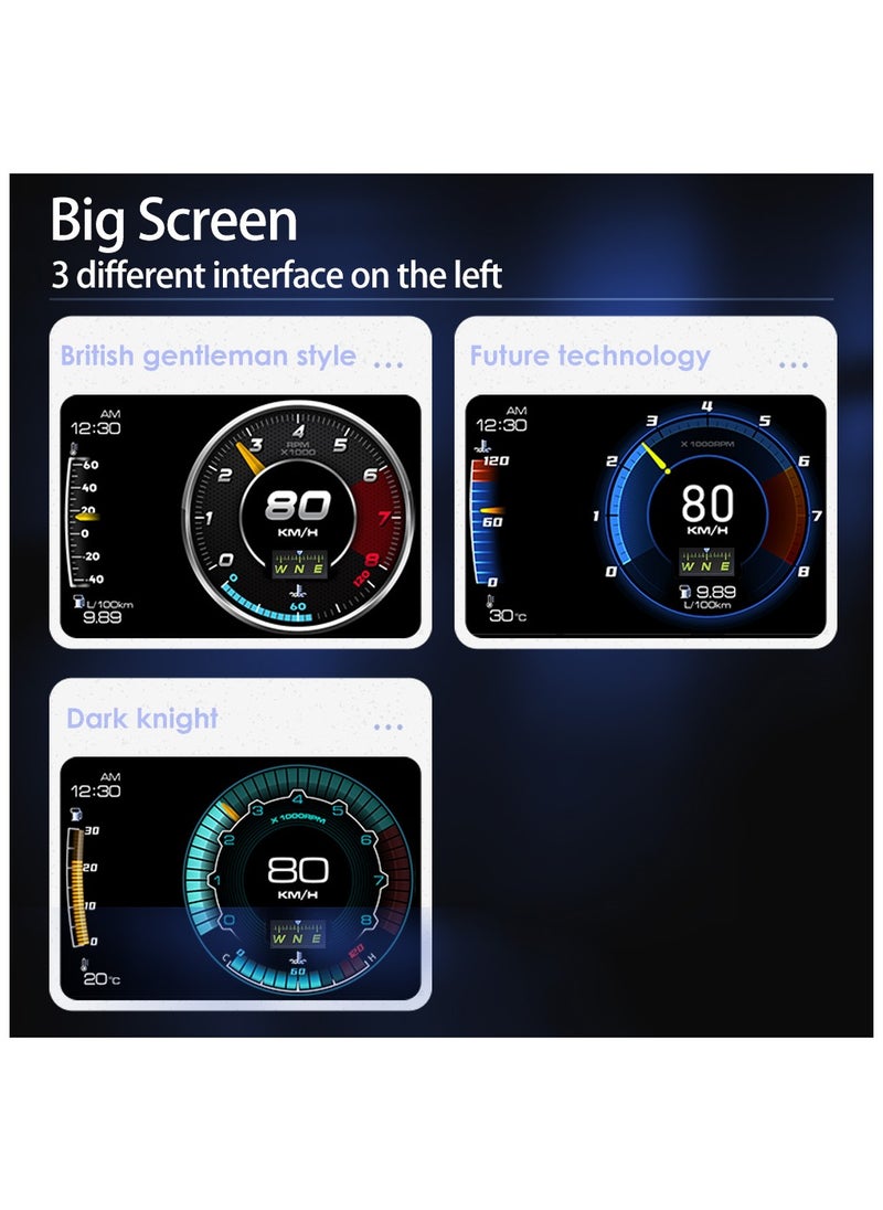 Gerenic - Car HUD Head-up Display, OBD2+GPS Smart Guage, Car Computer, BeiDou Multifunctional Car Instrument, Works Great for Most Cars - Image 1