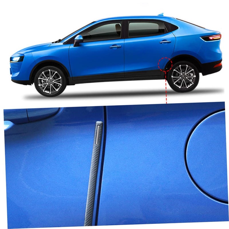 4 Pack Car Door Scratch Bumper Strip Flexible Black Rubber Vehicle Collision Sticker - Image 3