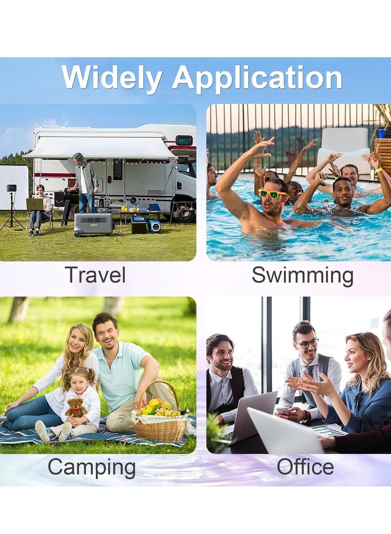 KASTWAVE منشفة مضغوطة كبيرة، 55 × 27 بوصة مناشف استحمام قطنية قابلة للاستخدام مرة واحدة، خفيفة ومحمولة وقابلة لإعادة الاستخدام، مناسبة للتنزه، والتخييم، والشاطئ، والسباحة والسفر - Image 5