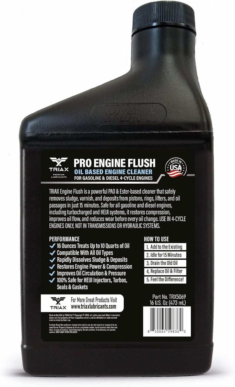 Pro Engine Flush - تنظيف المحرك بالزيت الاصطناعي بالكامل - يزيل الرواسب الطينية والراتنجية والكربونية - تركيبة خالية من المذيبات - آمن لجميع المحركات - Image 2