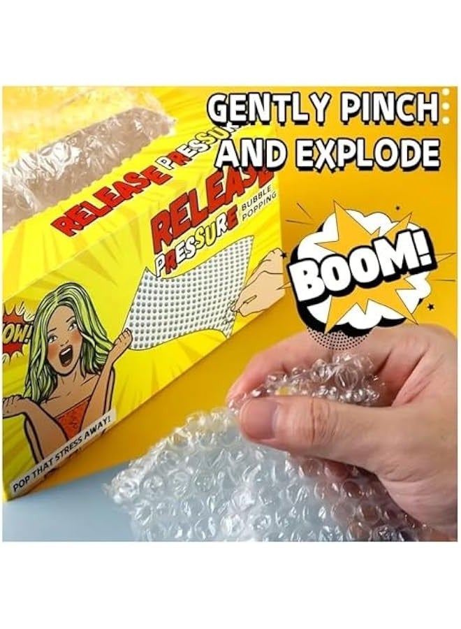Pinching Bubble Wrap Sheets Box,Ultra-Soft Decompression Venting Toy,Sensory Fidget Stress Relief Gifts for Women Office Management and Fun Breaks (3) - Image 3