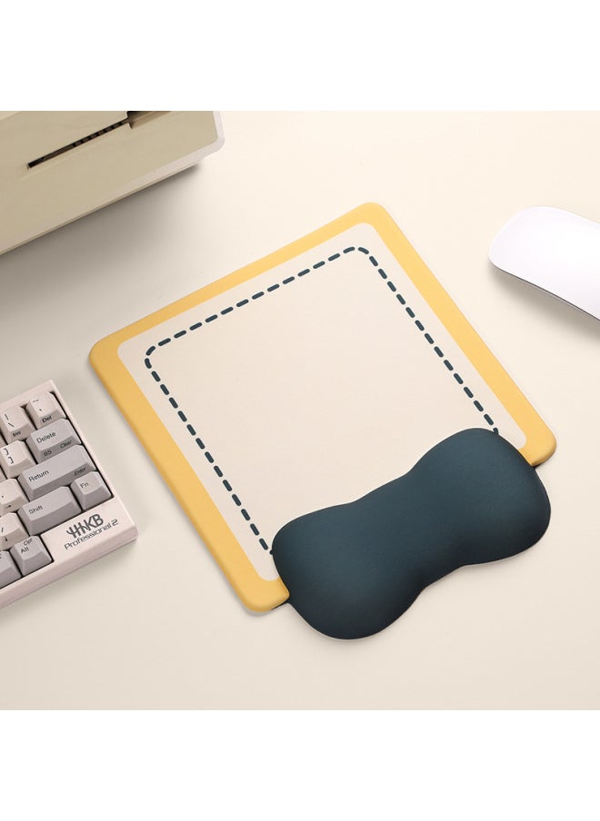 Generic - Little Bear Hall Silicone Wrist Pad Mouse Pad Memory Foam Keyboard Hand Holder Cute Office Bowl Holder Palm Support Wrist Pad-Pattern:Mouse Pad Indigo Blue - Image 1