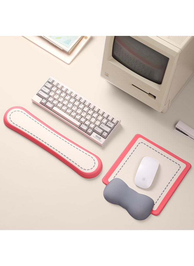 Generic - Little Bear Hall Silicone Wrist Pad Mouse Pad Memory Foam Keyboard Hand Holder Cute Office Bowl Holder Palm Support Wrist Pad-Pattern:Mouse Pad Indigo Blue - Image 1