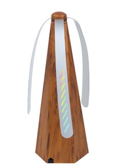 Y&D Fly Repellent Fan for Tables Insects Food Protector Electric Portable Wood Grain Table Outdoor Indoor Keep Flies Bug Away from Your Picnic Camping Meal Home Hotel without Chemicals 1 PCS  - Image 1