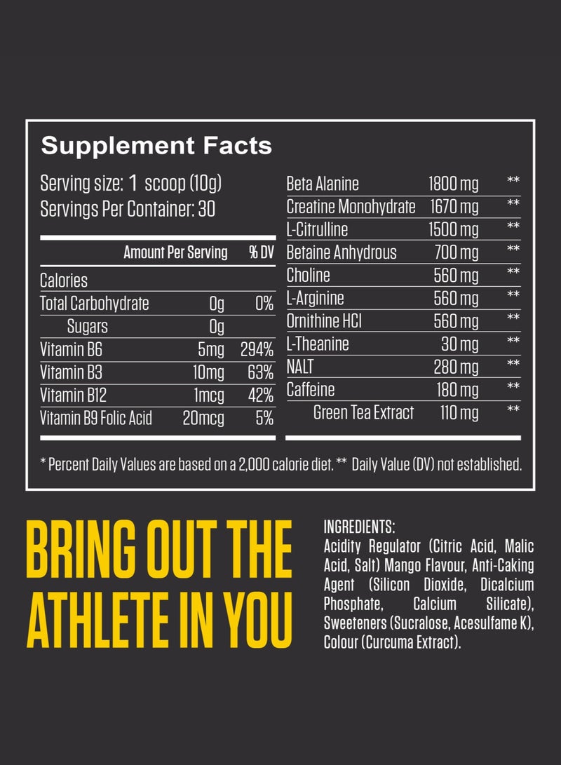 فيول أب باي كال فويل-أب من ككال - قبل التمرين - نكهة المانجو - 1.8 جرام بيتا ألانين - 1.5 جرام سيترولين - 180 ملجم كافيين - 30 حصة - 300 جرام - Image 5