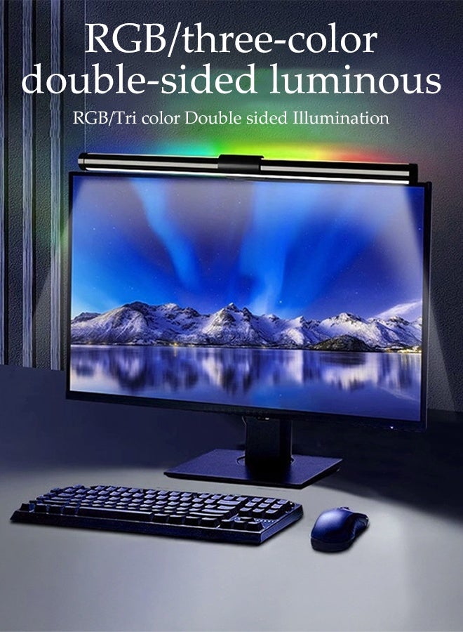 DUNISO Computer Monitor Lamp with RGB 3 Color Changing Ambient Light，USB Powered Gaming Screen Light, Computer Screen Light Bar for Home Office Work - Image 4