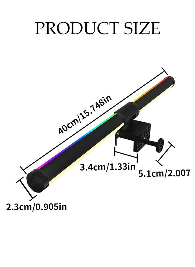 DUNISO Computer Monitor Lamp with RGB 3 Color Changing Ambient Light，USB Powered Gaming Screen Light, Computer Screen Light Bar for Home Office Work - Image 2