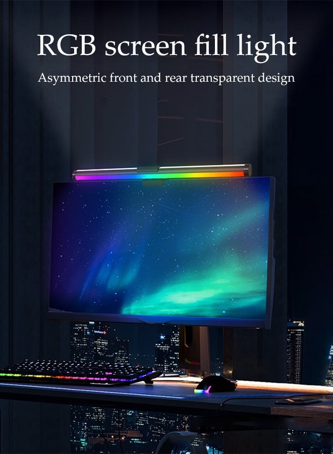 DUNISO Computer Monitor Lamp with RGB 3 Color Changing Ambient Light，USB Powered Gaming Screen Light, Computer Screen Light Bar for Home Office Work - Image 3