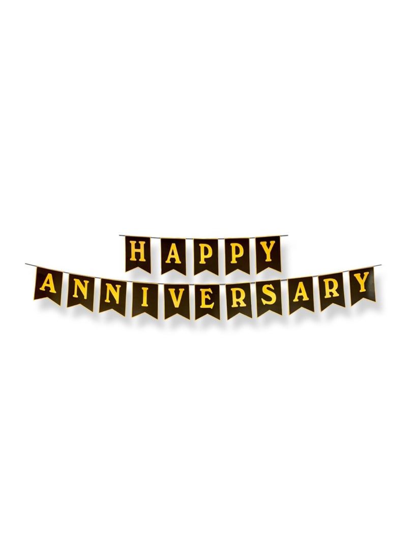 Happy Anniversary Banner With Cake Topper - Image 2
