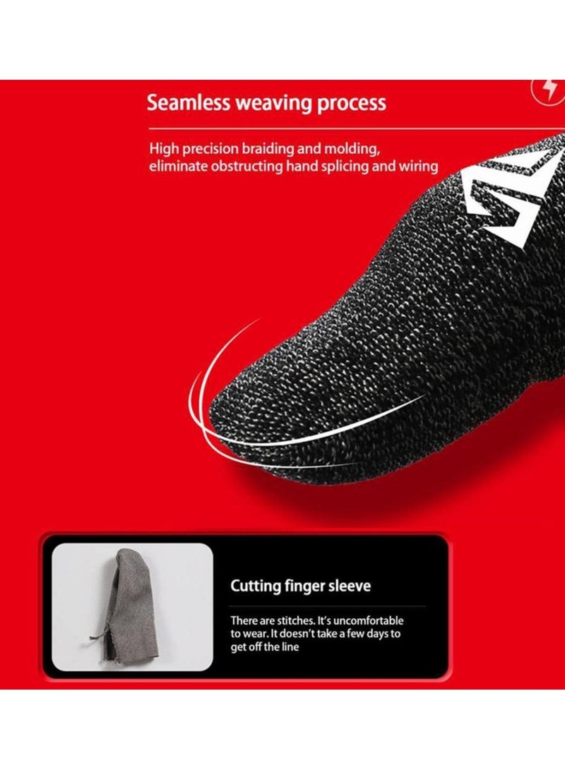 KASTWAVE 5 Pairs Mobile Game Controller Finger Sleeve Sets Anti-Sweat Breathable Full Touch Screen Sensitive Shoot Aim Joysticks Finger - Image 4